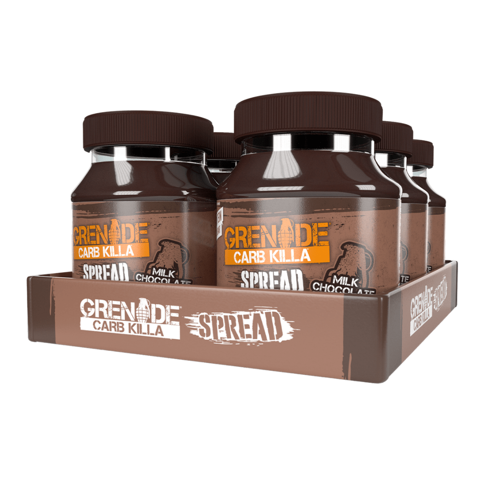 Grenad Low Sugar Milk Chocolate 6 x 360g Tubs - Crate of Grenade Chocolate Spreads UK