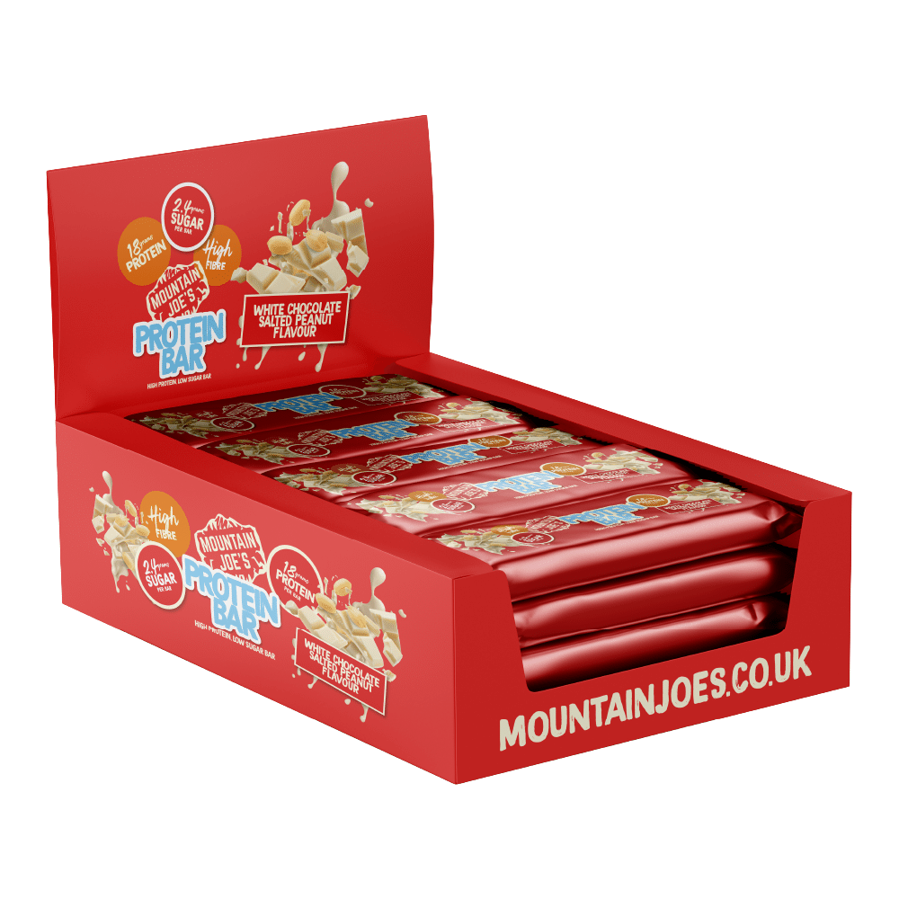 White Chocolate Salted Peanut Mountain Joes Protein Bars - 12x55g Boxes