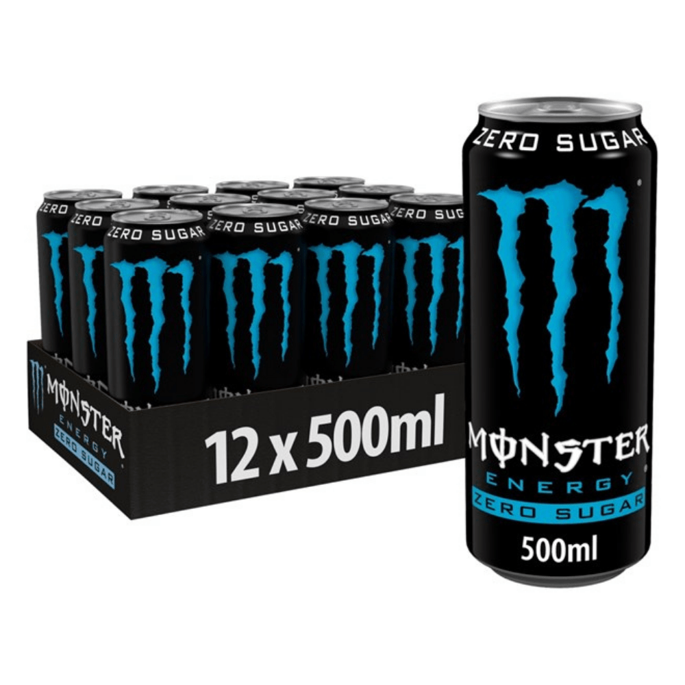 12 x 500ml Zero Sugar Zero Calories Monster Energy Drinks
