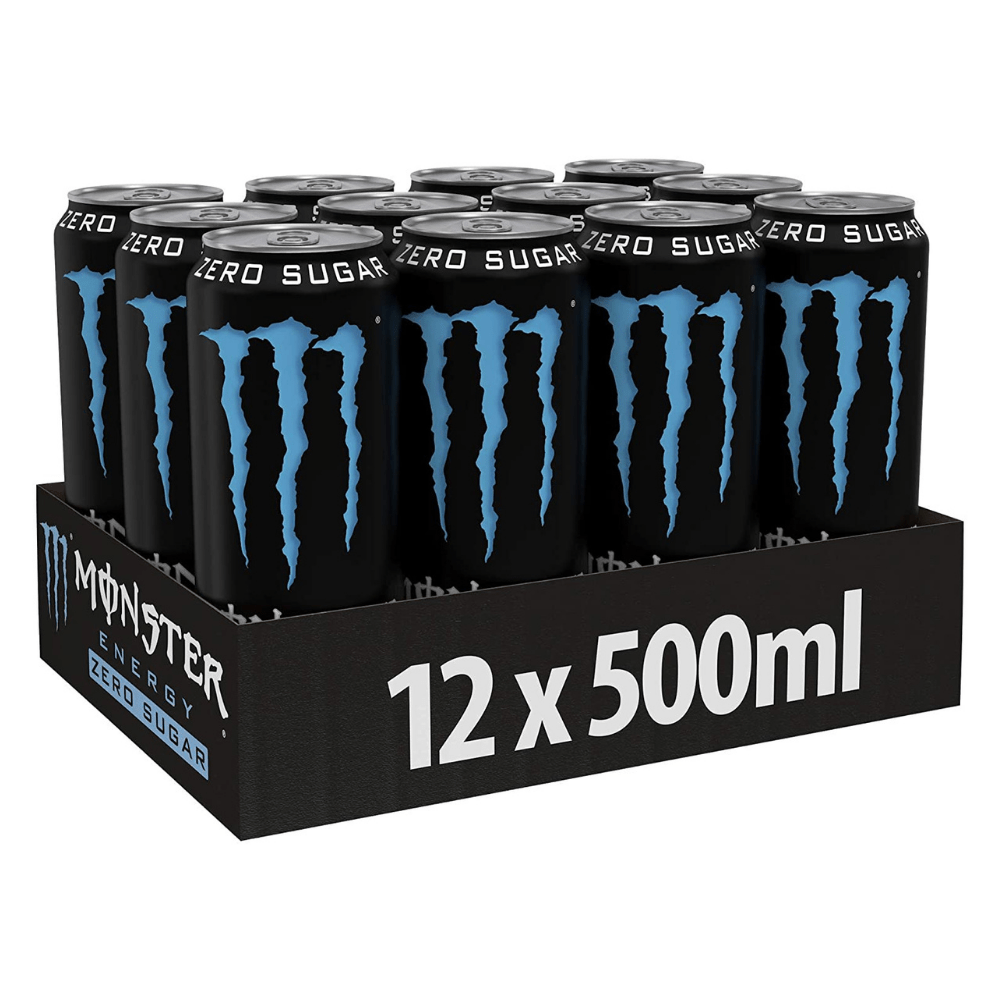 New Zero Sugar Monster Energy Drinks UK (12x500ml cans)