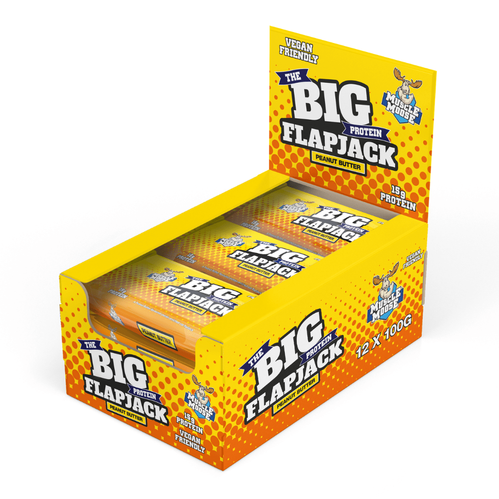 Muscle Moose Peanut Butter Big Protein Flapjacks - Suitable for vegans