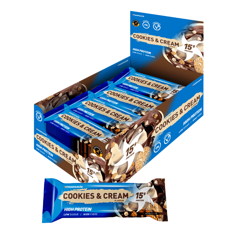 12 Pack of Maximuscle Informed Sports Approved Protein Bars - Cookies and Cream Flavour - 12 Pack
