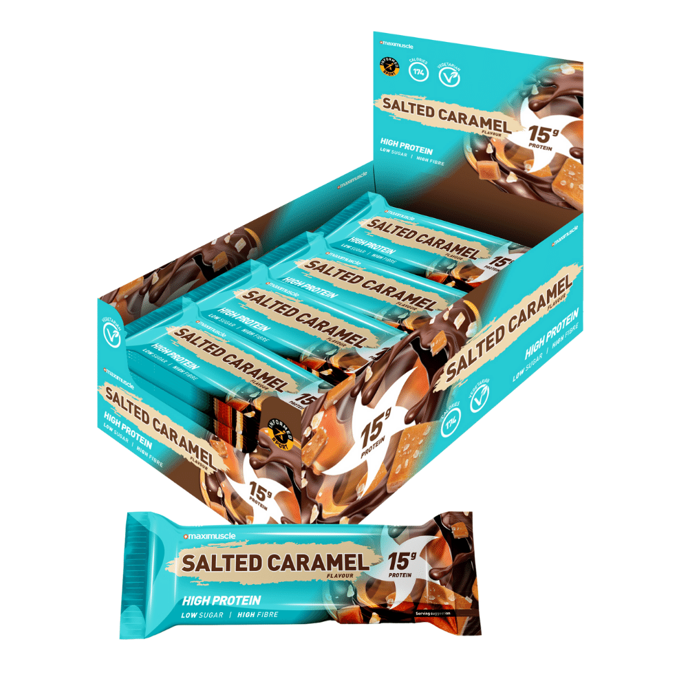 Pack of 12 Salted Caramel High Protein Bars - 12x45-Grams