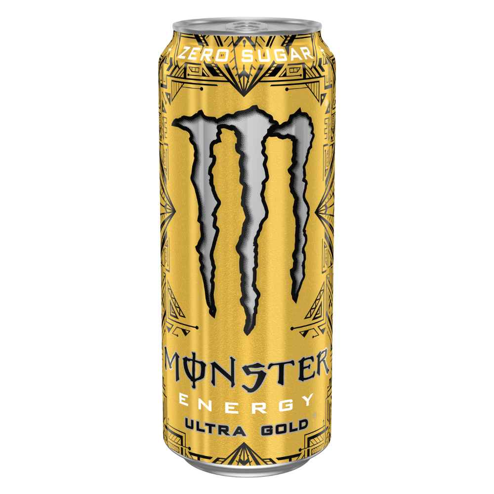 Monster Ultra Gold Energy Drinks - Single 500ml Cans UK - Protein Package