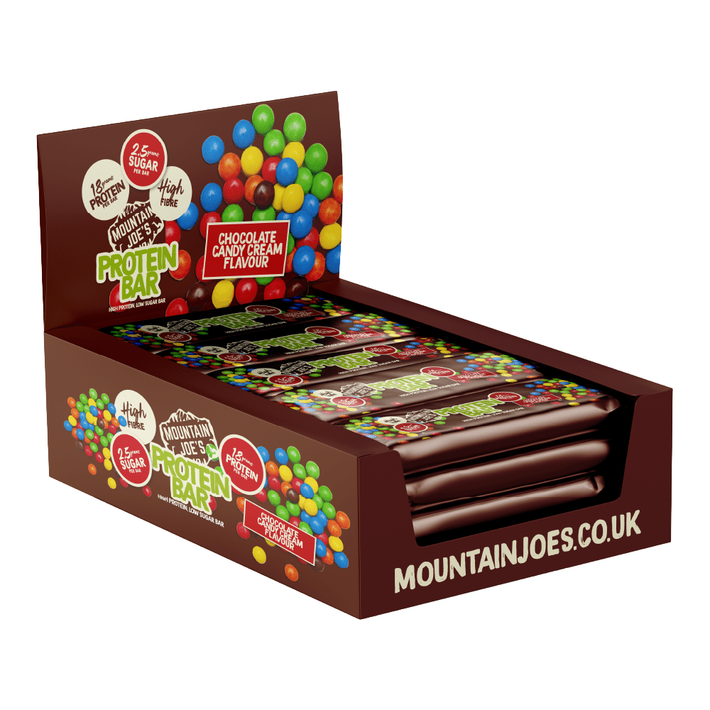 Mountain Joe's Chocolate Candy Cream Protein Bars - 12x55g Boxes