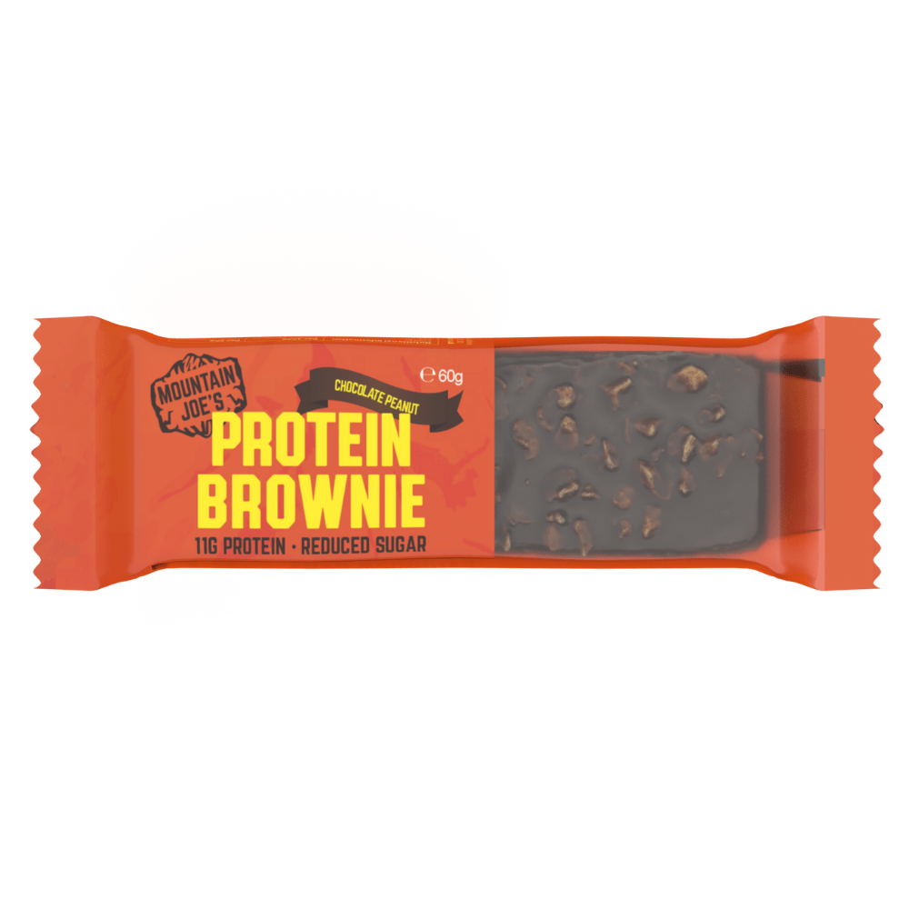 Chocolate Peanut Mountain Joes Healthy Low Calorie Protein Brownies - Pick and Mix Mountain Joes