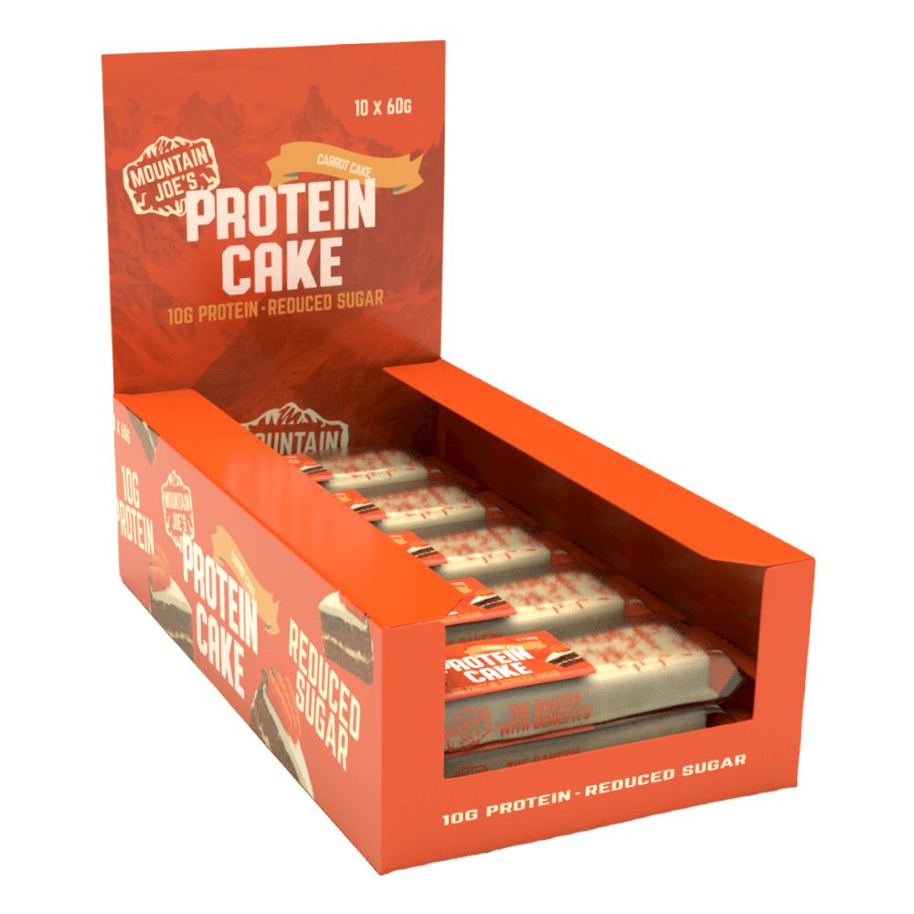 Carrot Cake Reduced Sugar Protein Cakes by Mountain Joe's - Boxes of 10x60-Grams