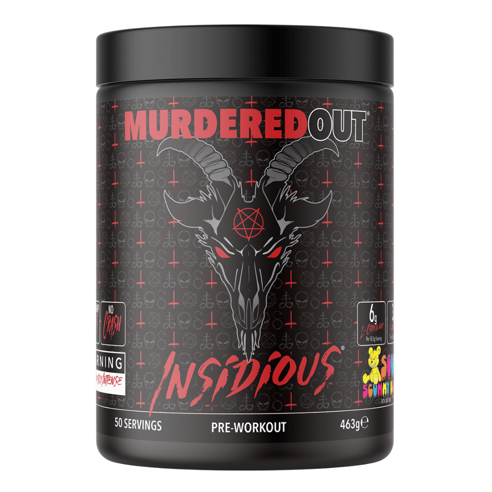 Insidious Murdered Out Pre-Workout Supplement - Sour Scummy Bear Flavour - 463g