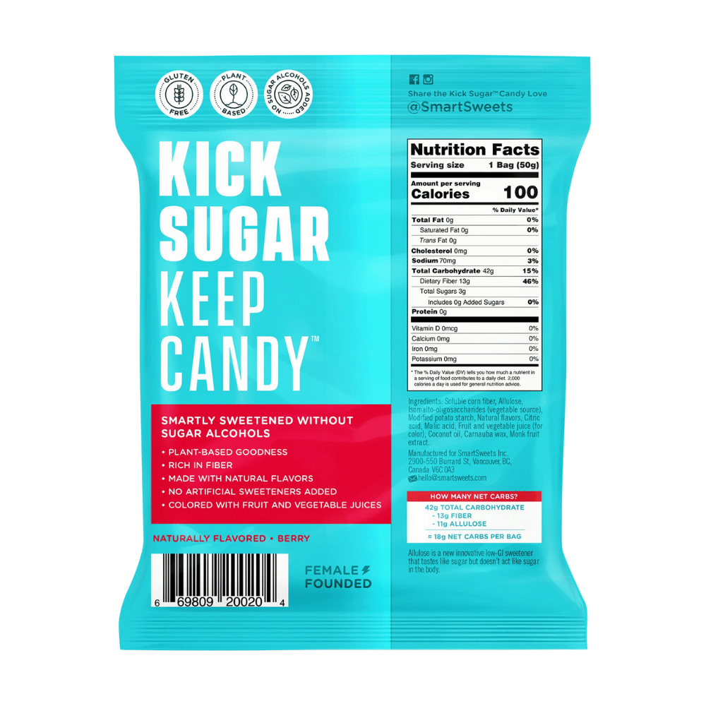 Back Of The Sweet Fish Smart Sweets Candy Bag