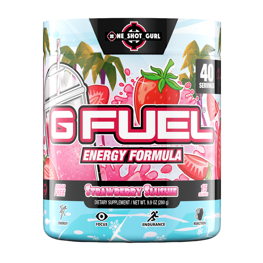 Strawberry Slushie GFUEL Energy Summer Flavour by ONE_SHOT_GURL x Gamma Labs