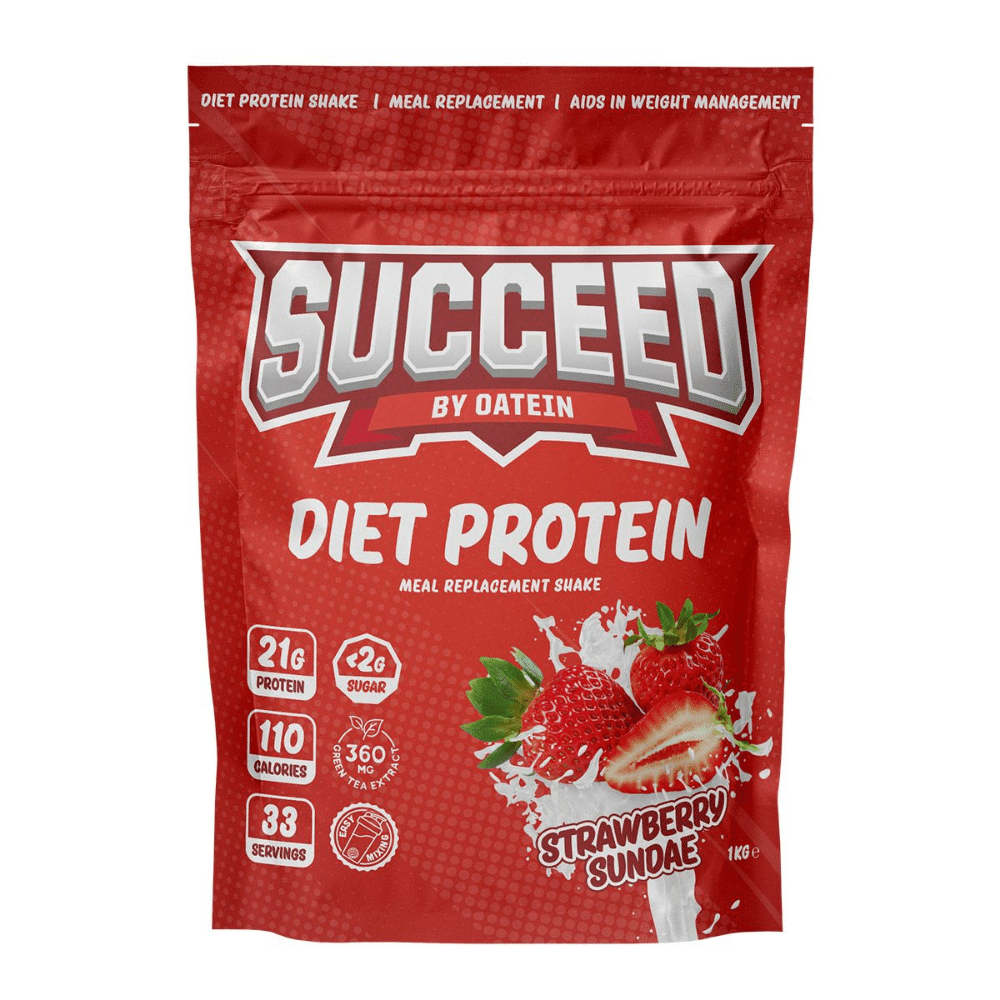 Strawberry Sundae Oatein Succeed High Low Calorie Protein Powders - 1kg Packets