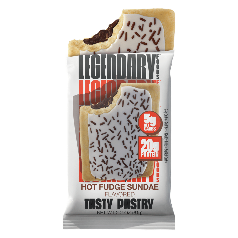 Opened Packet of Fudge Sundae Protein Tarts by Legendary Foods UK - Protein Package