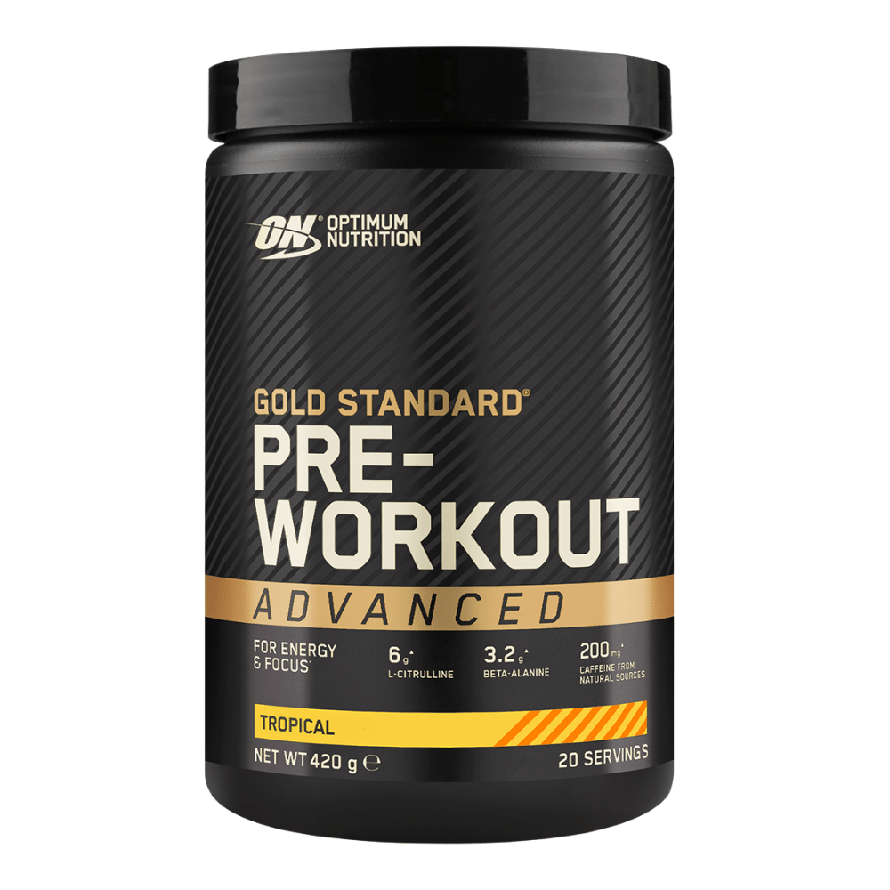 Optimum UK Tropical Gold Standard Advanced Pre Workout for Energy and Focus - Protein Package