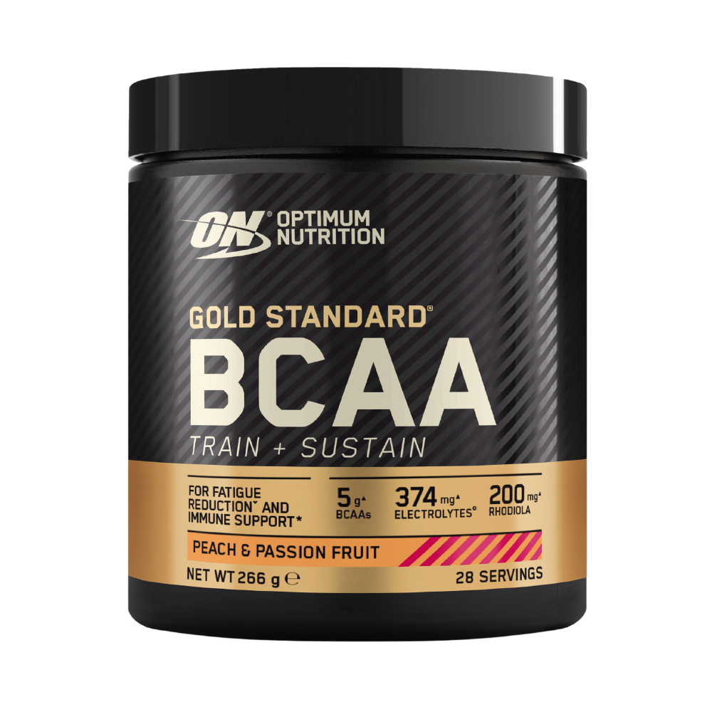 Optimum BCAAs Powder in Peach and Passion Fruit Flavour - For Training and Sustaining - 266g