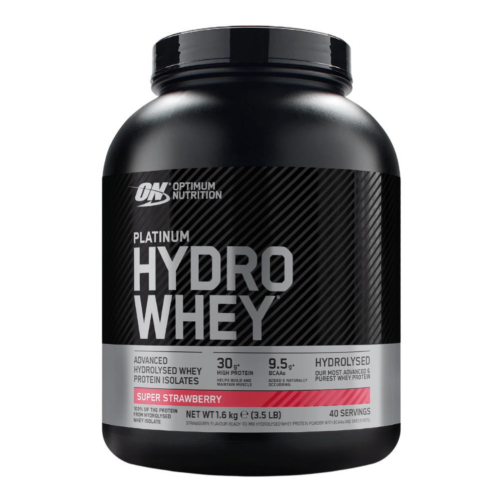 Platinum HydroWhey Hydrolysed Protein Powder - Super Strawberry Flavour - Cheap 1.6kg Tubs UK