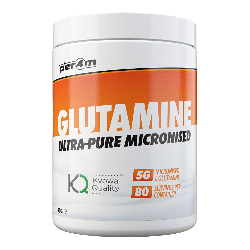 PER4M Ultra-Pure Micronised Glutamine Powder - Kyowa Quality - 400g Tubs