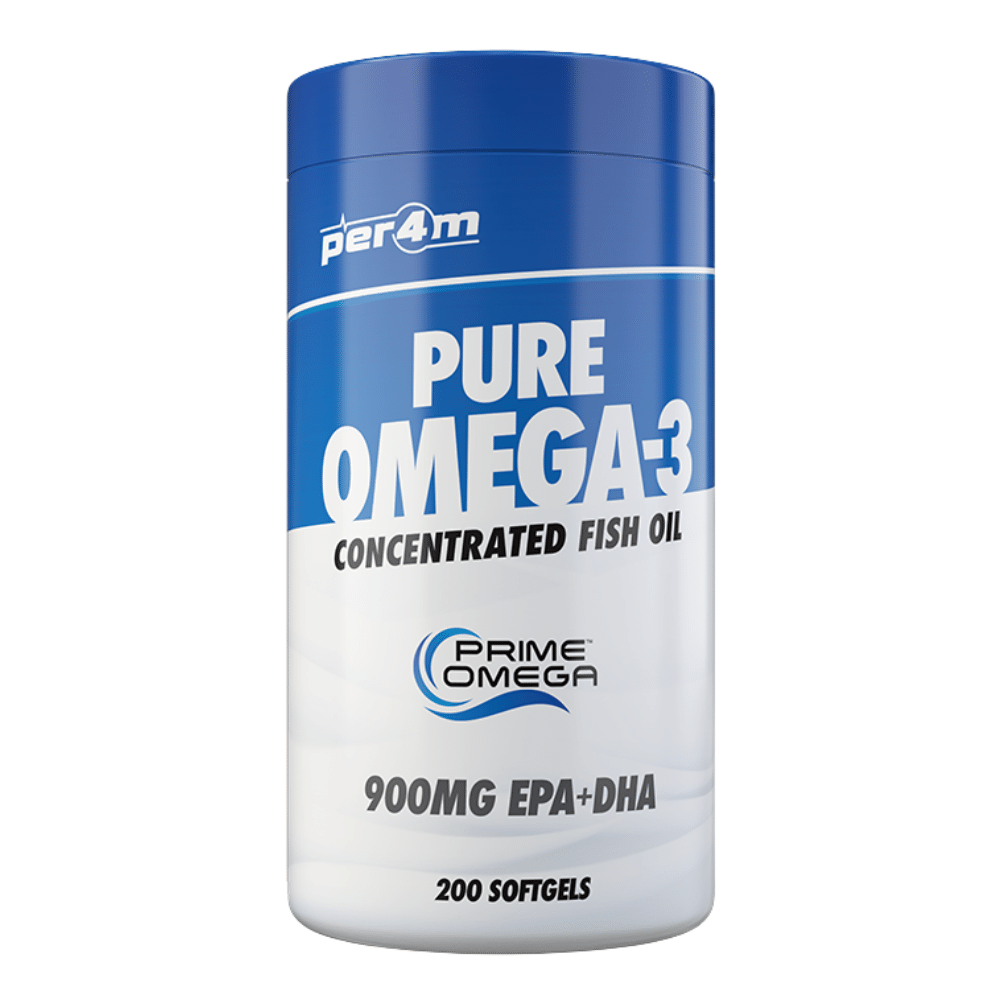 PER4M Omega-3 Supplements (200 Softgels) - Fish Oil Supplements