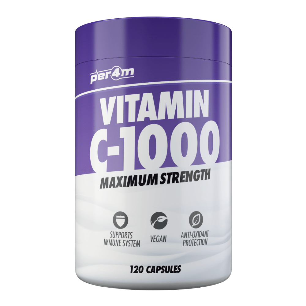 Vegan Vitamin C Supplements by PER4M - 120 Capsules