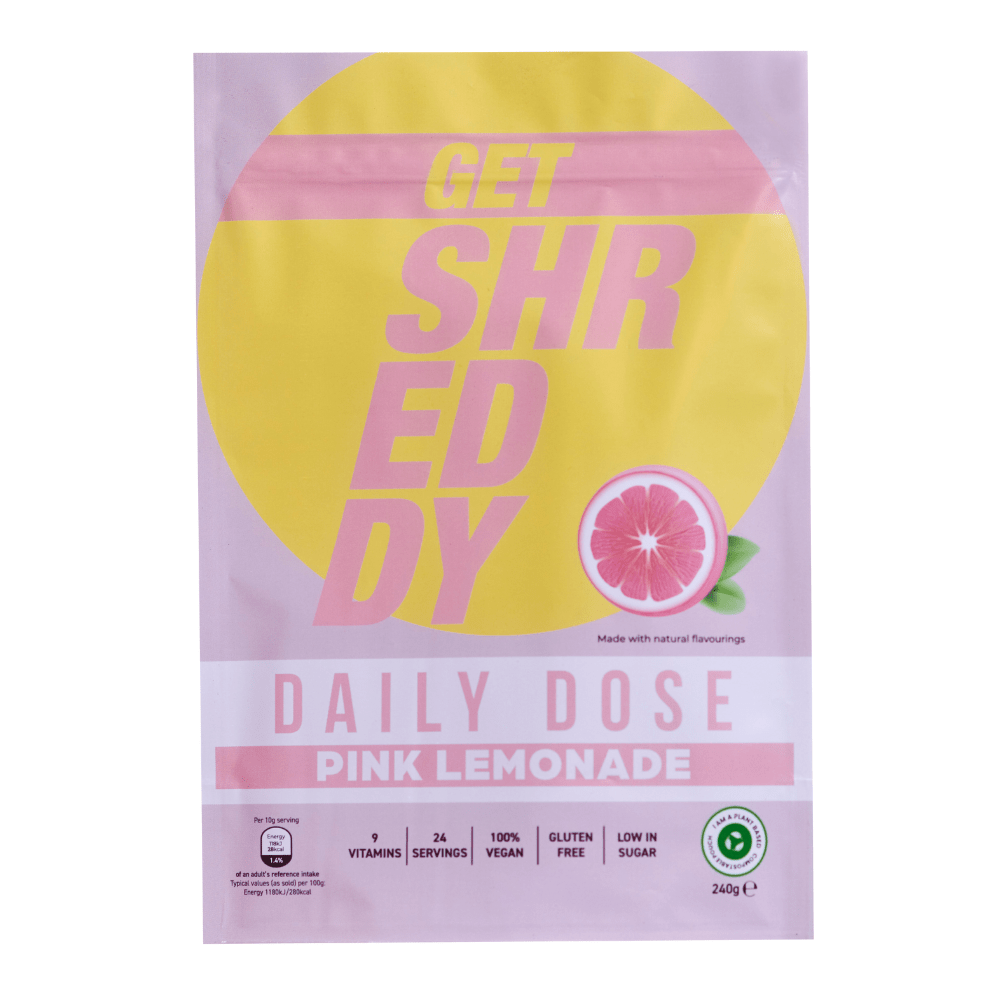 Grace Beverley Pink Lemonade Daily Dose Shreddy Supplements Multivitamin Powdered Nutritional Supplement 240g UK