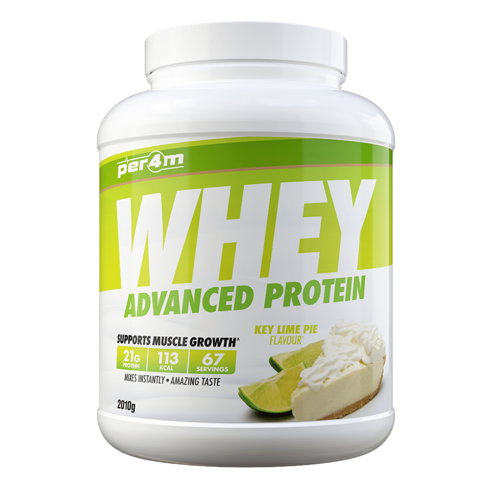 Whey Protein Shake Mix by Per4m Nutrition - Key Lime Pie 2.01kg Tubs 