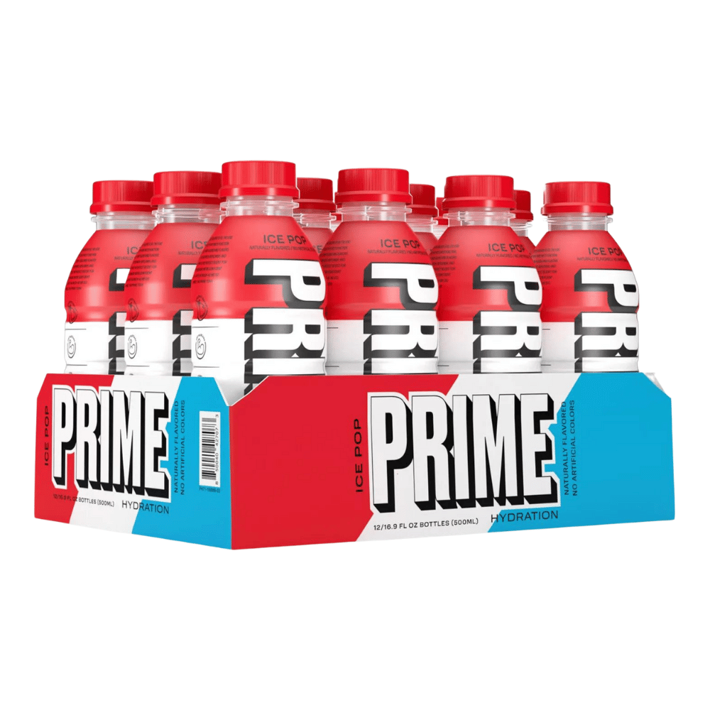 Prime Hydration Ice Pop Drinks by KSI and Logan Paul - 12 Bottle Pack UK
