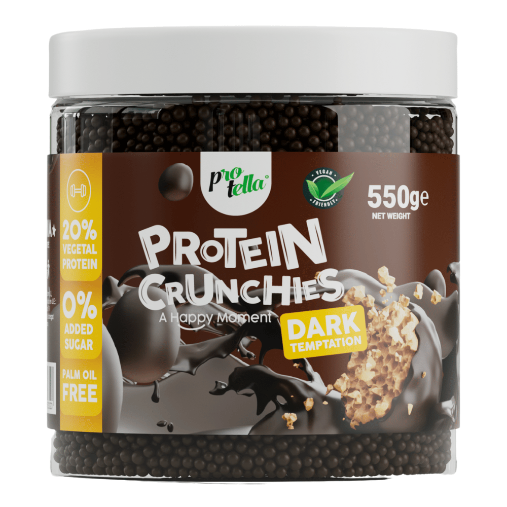 Protella Vegan Dark Chocolate Protein Crunchies - Dark Temptation - 550g Tubs