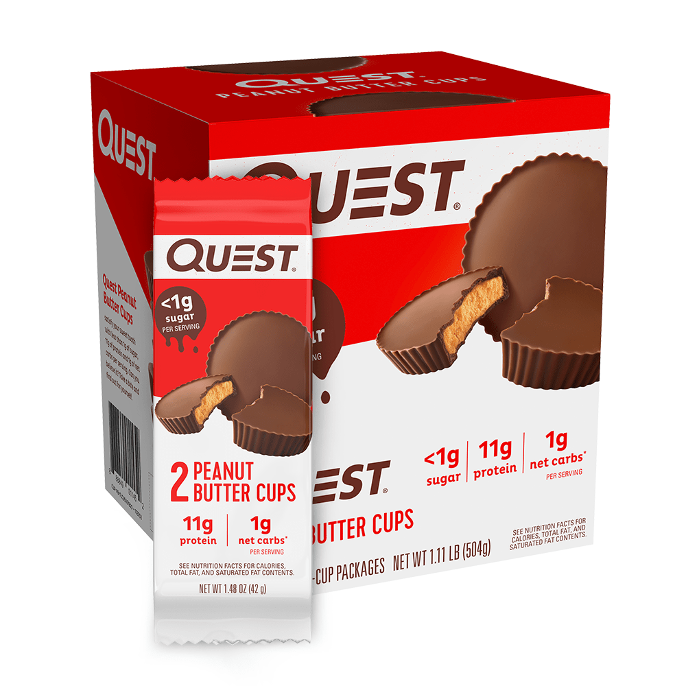 Boxes of Quest Peanut Cups UK - Under 1g of sugar - Protein Package