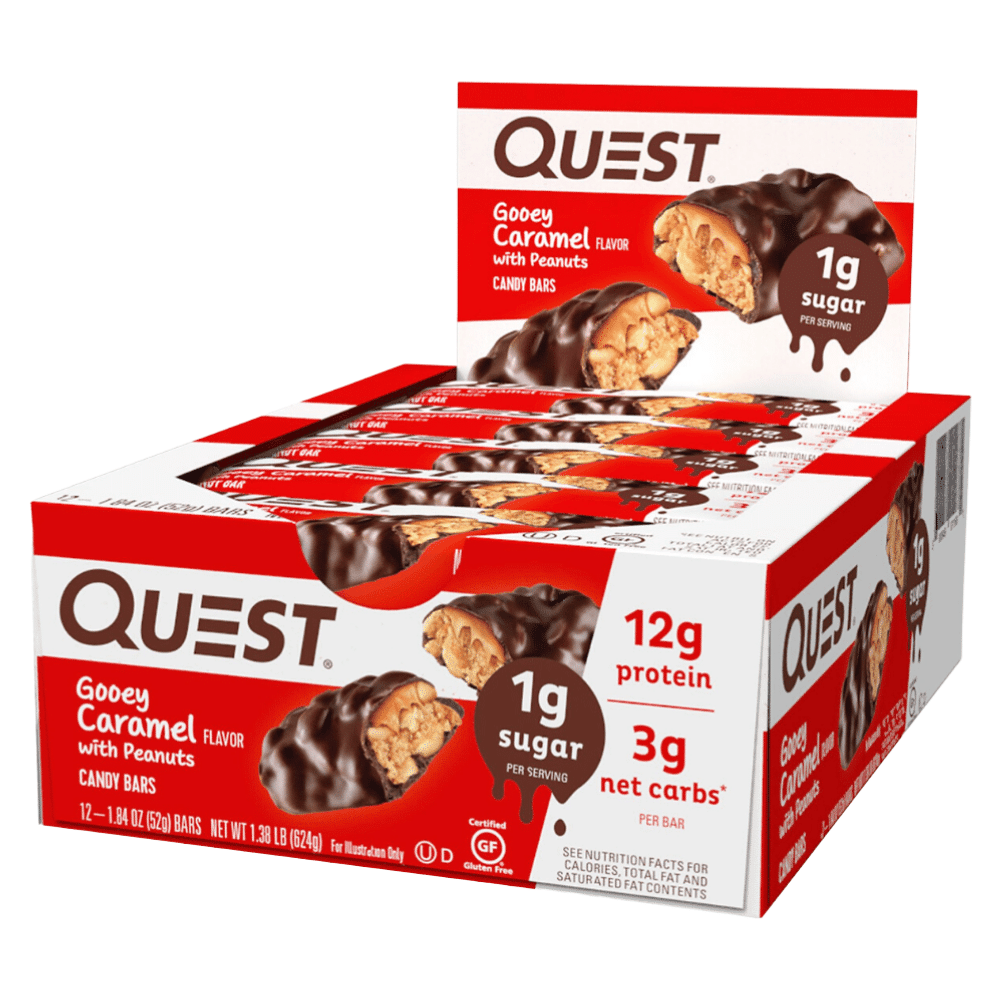 Quest Nutrition Gooey Caramel High Protein Candy Bars - 12x52g