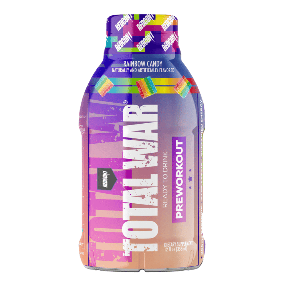 Ready-To-Drink Pre-Workout by REDCON1 Total War - Rainbow Candy Flavour