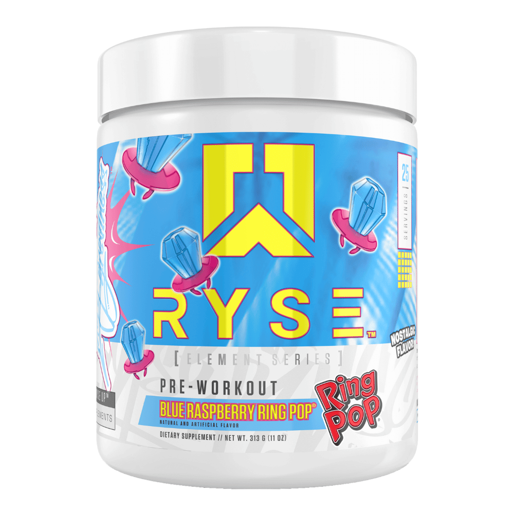 Pre Workout Powder Raspberry RYSE Element Pre-Workout (25 Servings) | Protein Package | Protein Package