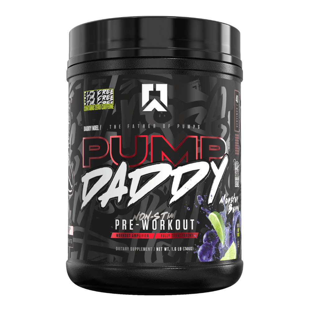 RYSE Pump Daddy Monster Berry Non-Stim Pre Workout - 40 Serving Tub