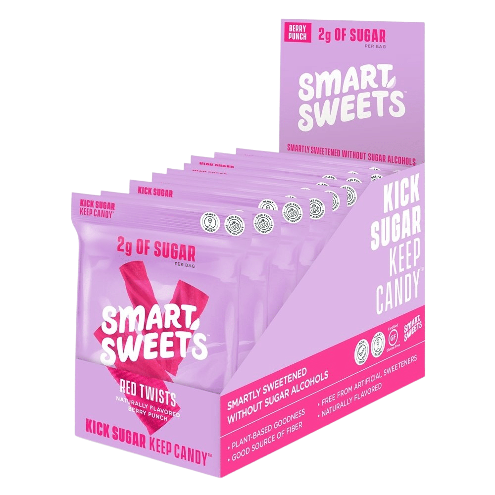 Smart Sweets Red Twists Berry Punch Naturally Flavoured Low Sugar Gluten-Free Candy