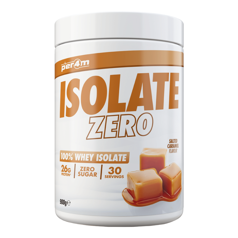 30x30g Serving Tub of Salted Caramel Per4m Nutrition Isolate Zero Whey Nutritional Shake - Protein Package