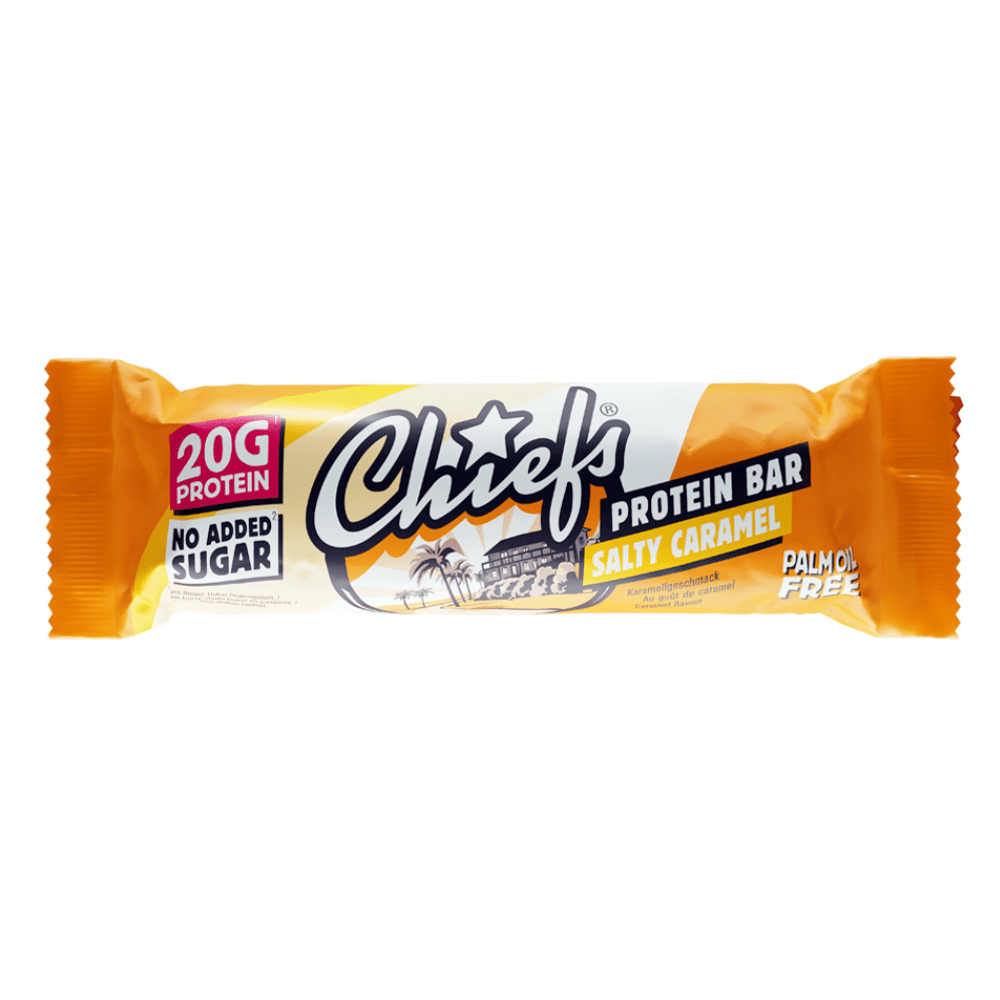 Chiefs Protein Bars - Salty Caramel Flavour - Single 55g Packets