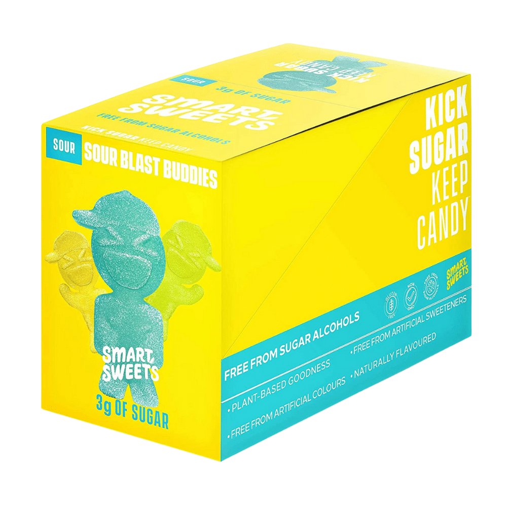 12x50g Boxes of Smart Sweets' Low Carb Sour Buddies Candy - Protein Package