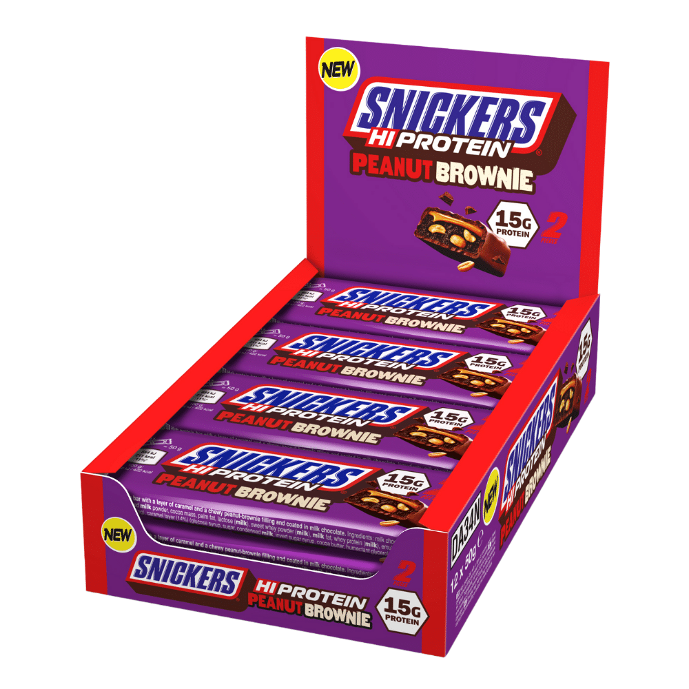 Official Snickers Hi-Protein Peanut Brownie - 12x50g Boxes UK
