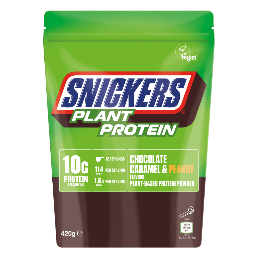 Snickers Vegan Plant-Protein Powders (12 Servings) - 420g Packs - Suitable for vegans
