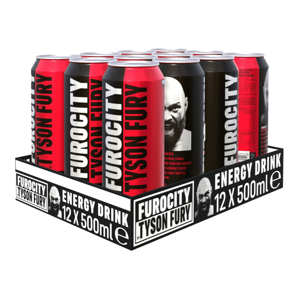Furocity Sour Cherry Knockout Flavour - Tyson Fury Energy Drinks UK - 12 Pack