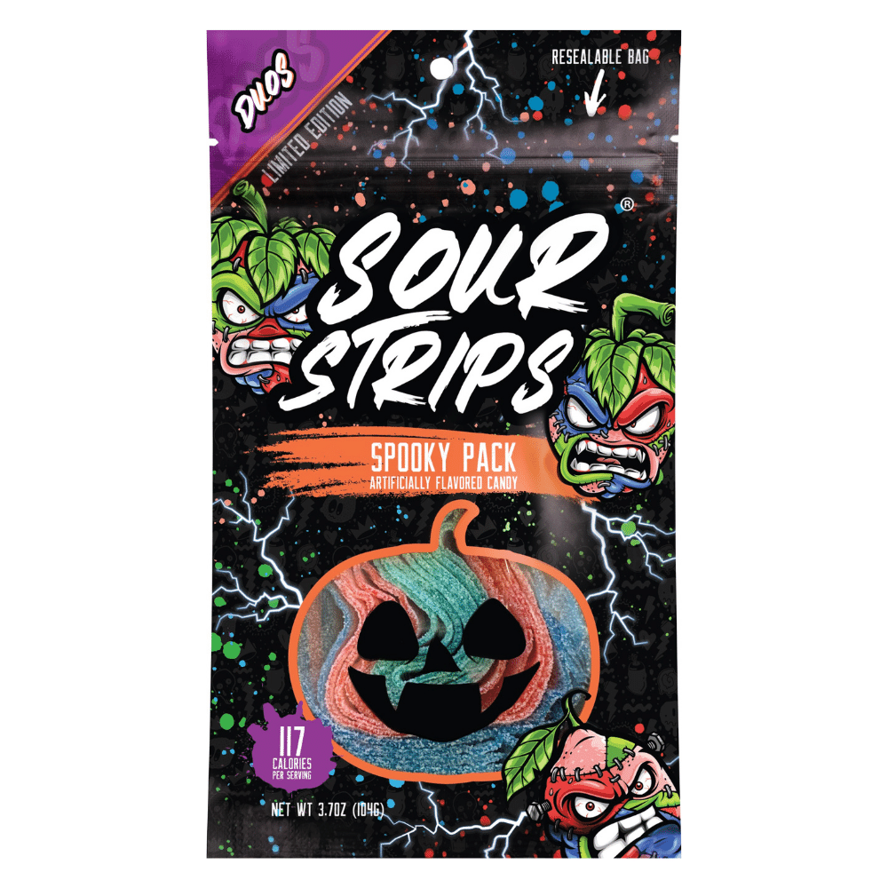 Sour Strips Duos Spooky Halloween Packs 104g Protein Package