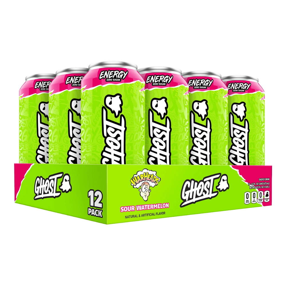 Ghost Energy Drinks - Sour Watermelon Warheads - 12 Pack