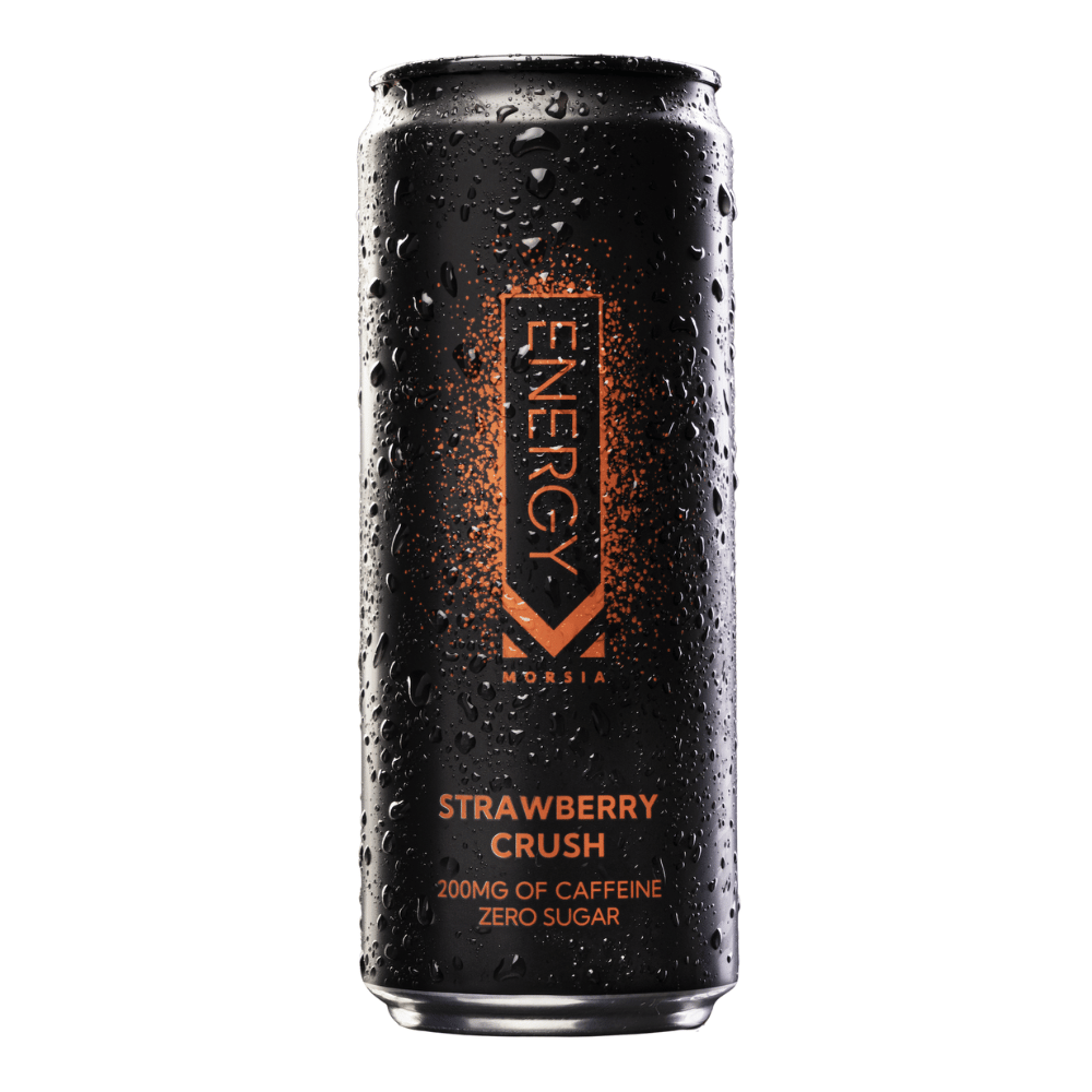 Morsia Energy Strawberry Crush Flavour - Zero Sugar Energy Drinks - 1x330ml Cans - by MattDoesFitness