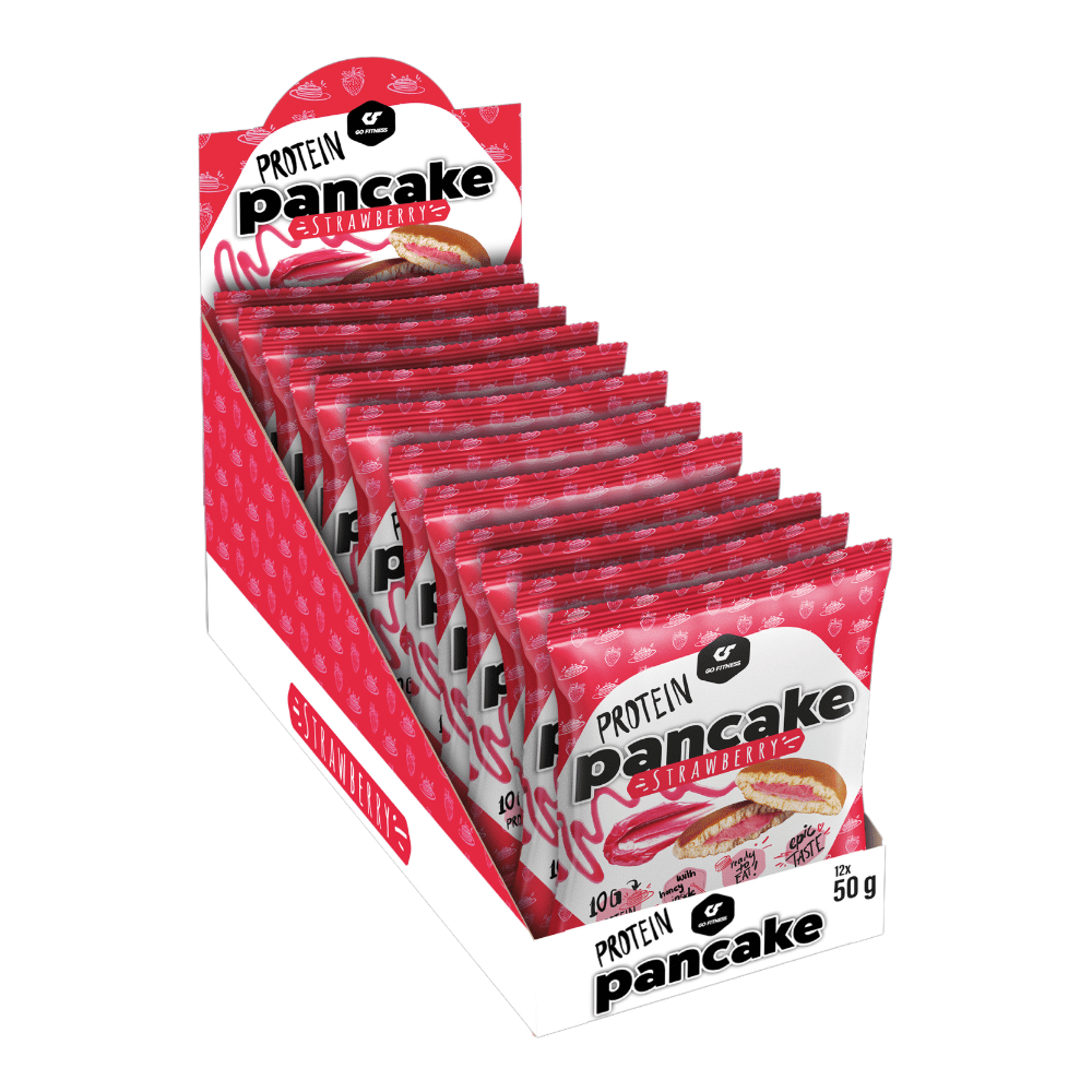 Go Fitness Strawberry Protein Pancakes - 12x50g Boxes