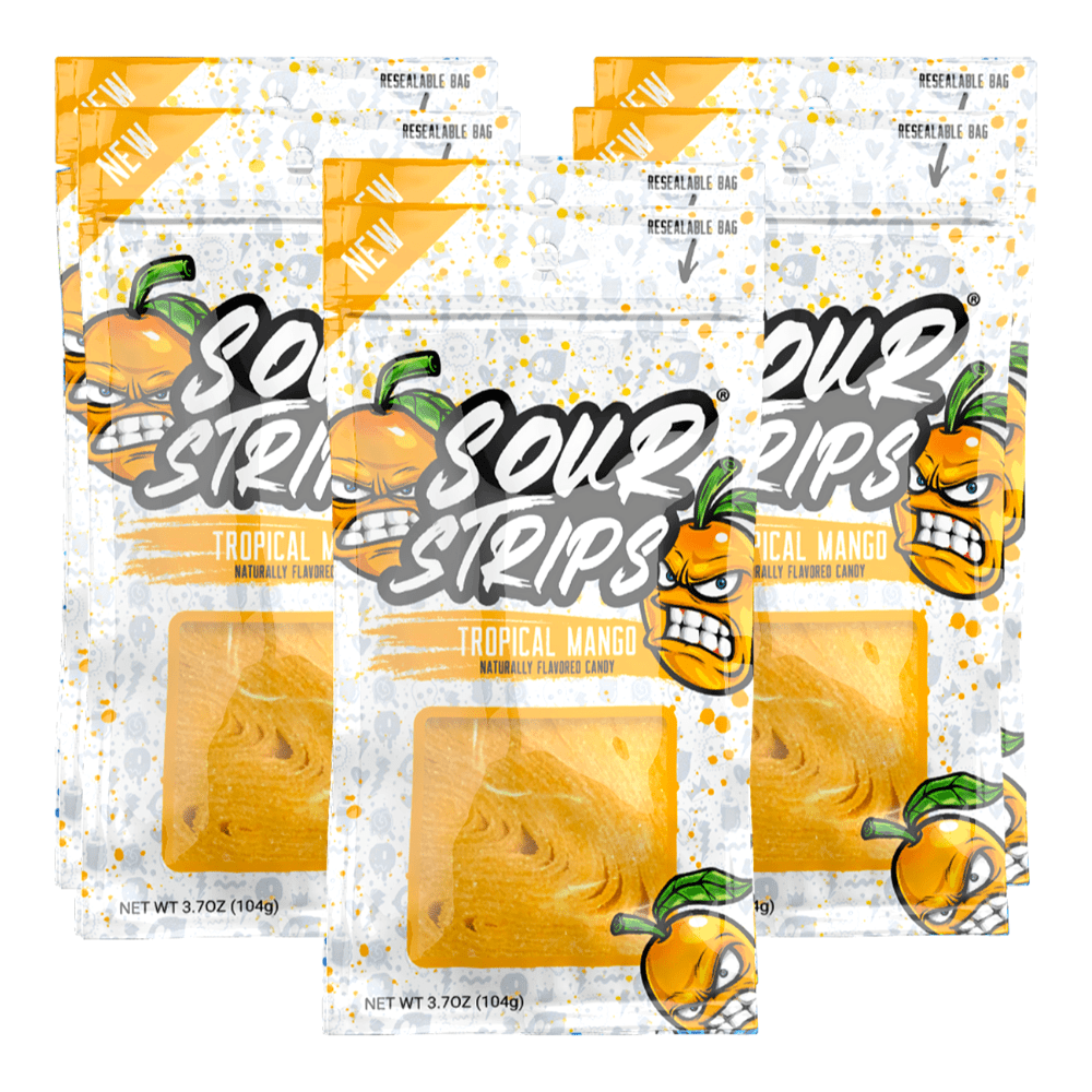 Tropical Mango Sour Strips by Actual Candy 104g Maxx Chewning