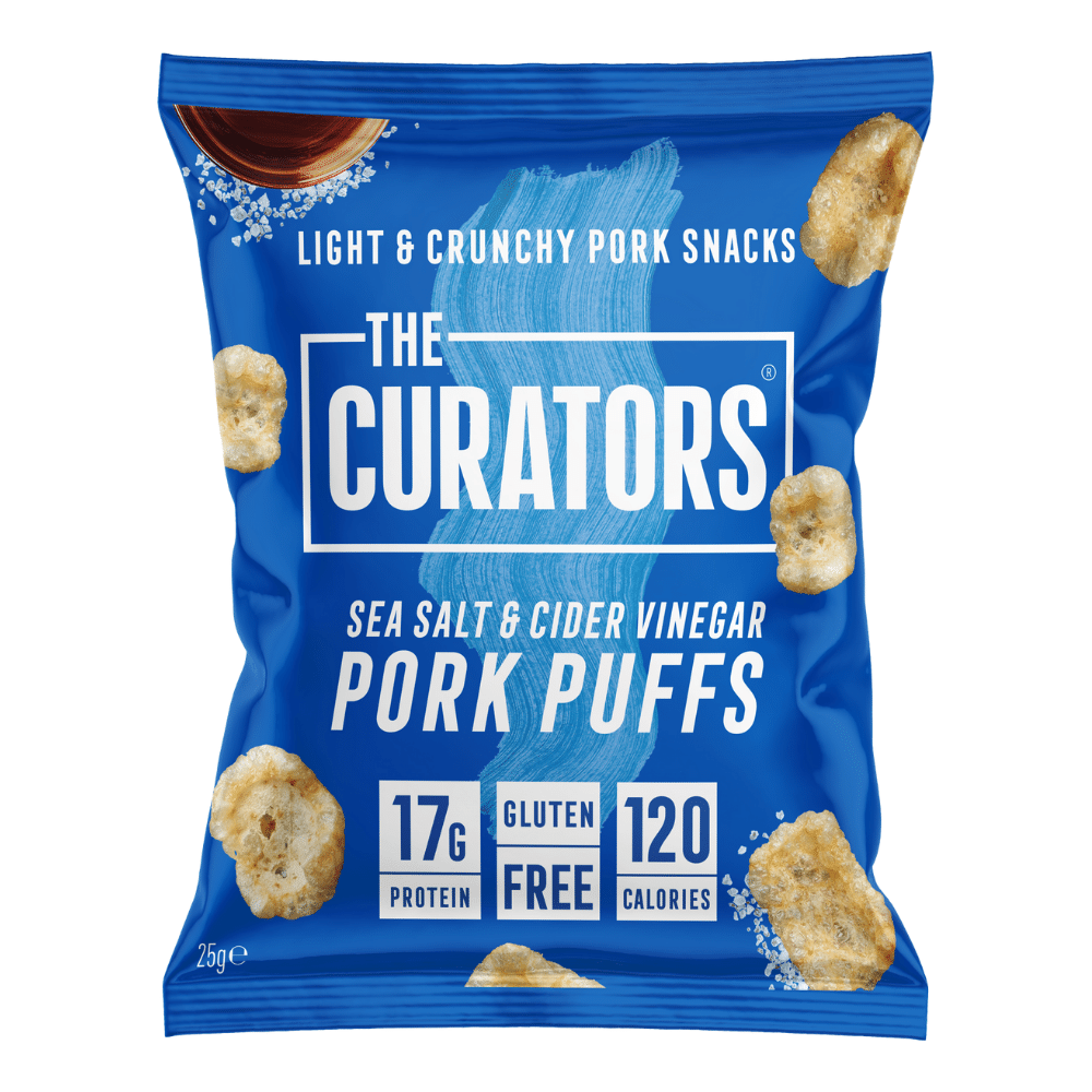 Curators Salt and Vinegar Pork Puffs - 25g Packets