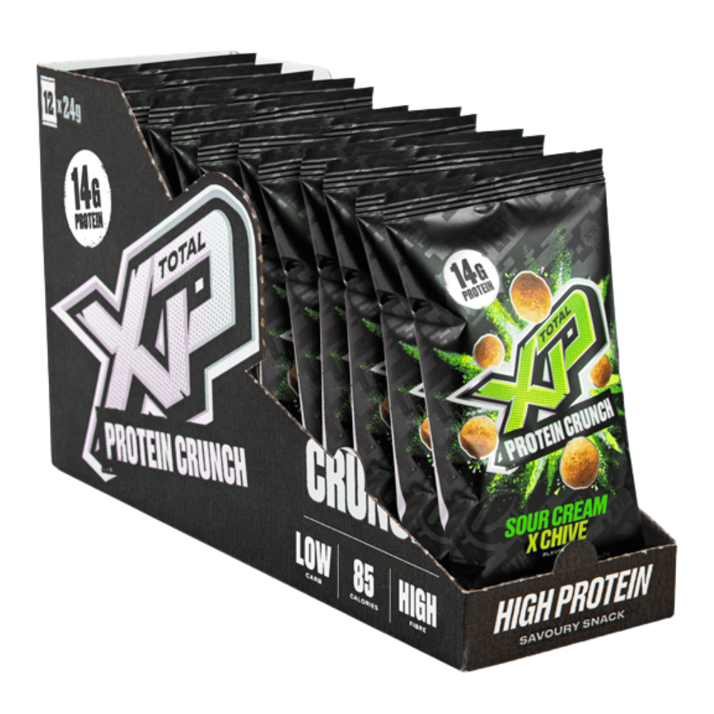 Sour Cream and Chive Total XP Protein Crunch Crisps - 12 Pack (12x24g)