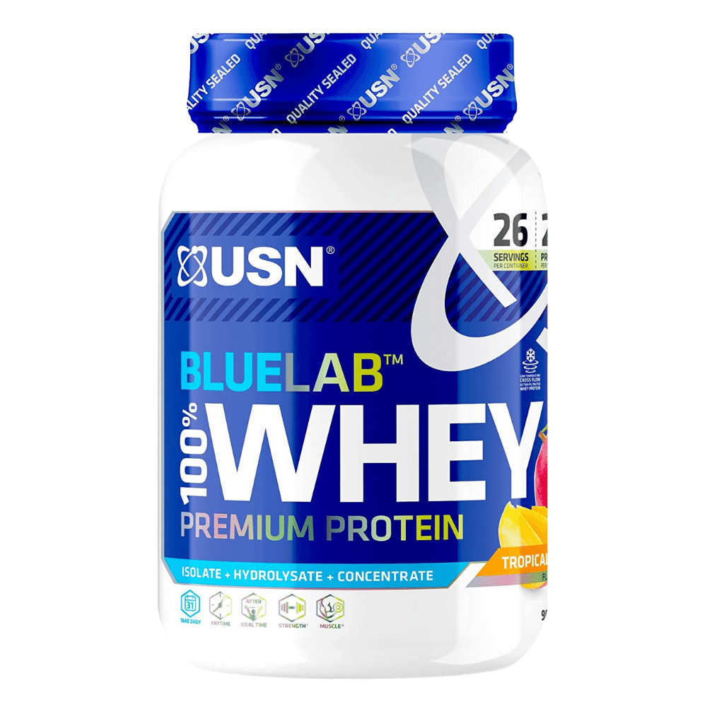 USN Blue Lab Tropical Smoothie Whey Protein Powder With BCAAs
