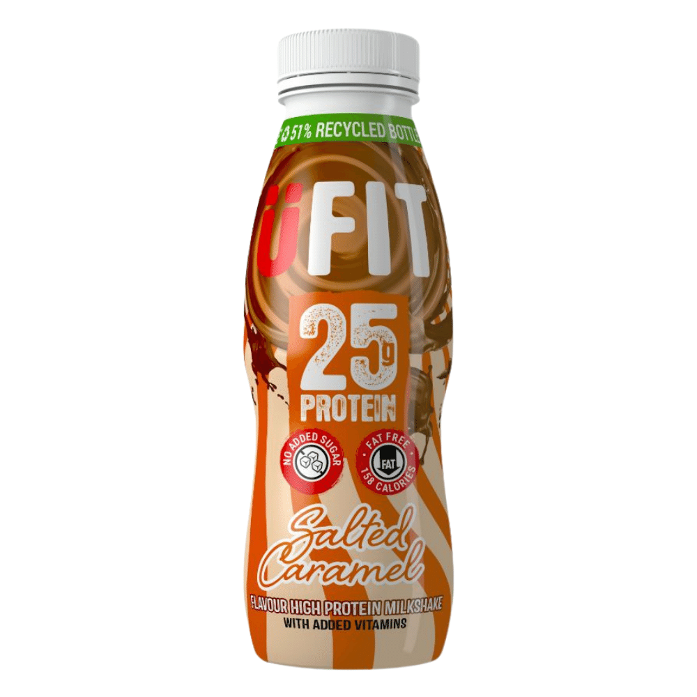 UFIT Salted Caramel Flavoured Low Fat Protein Milkshakes - 1x330ml