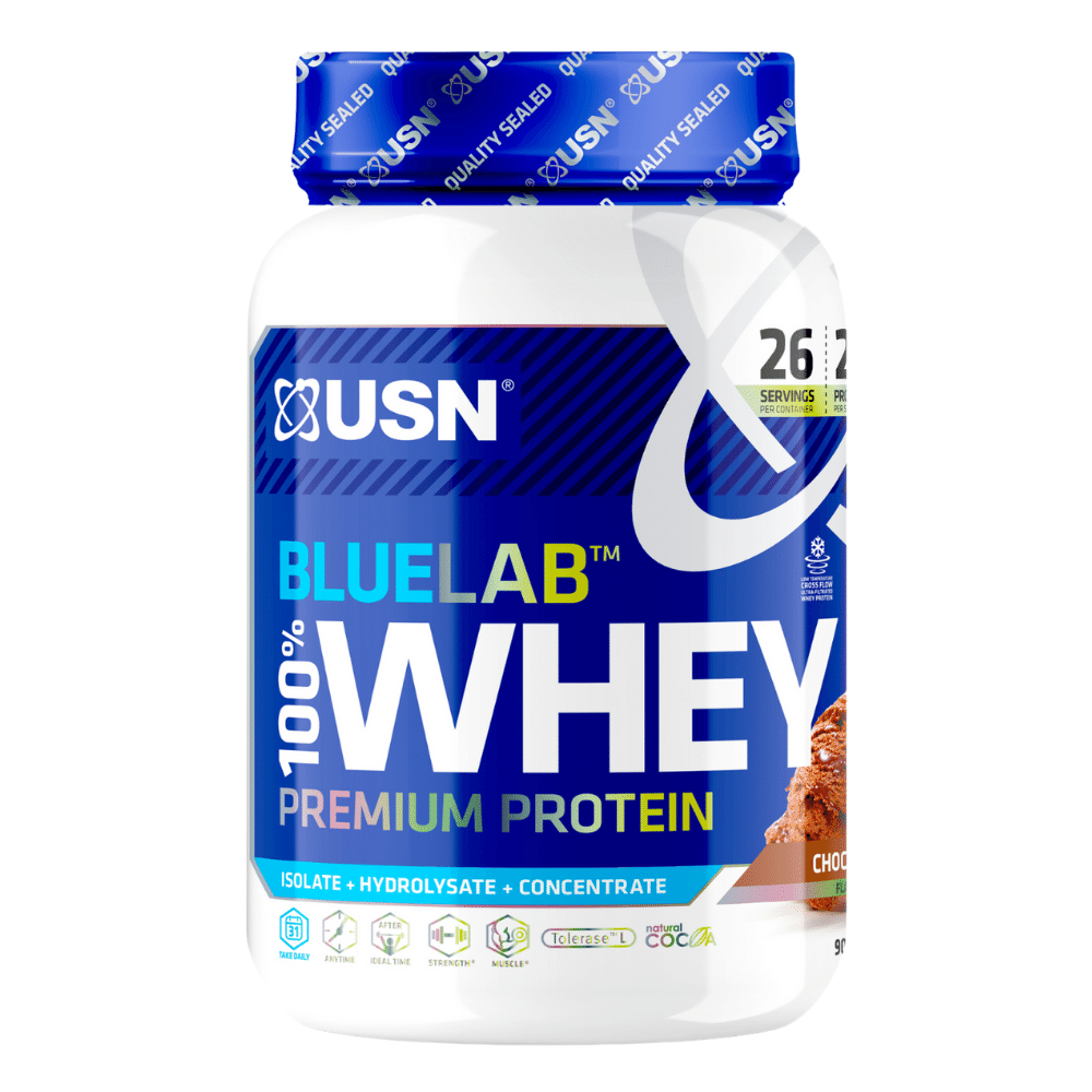 USN's UK Blue Lab Protein Powder in Chocolate Flavour - 26 Serving 908g Tub