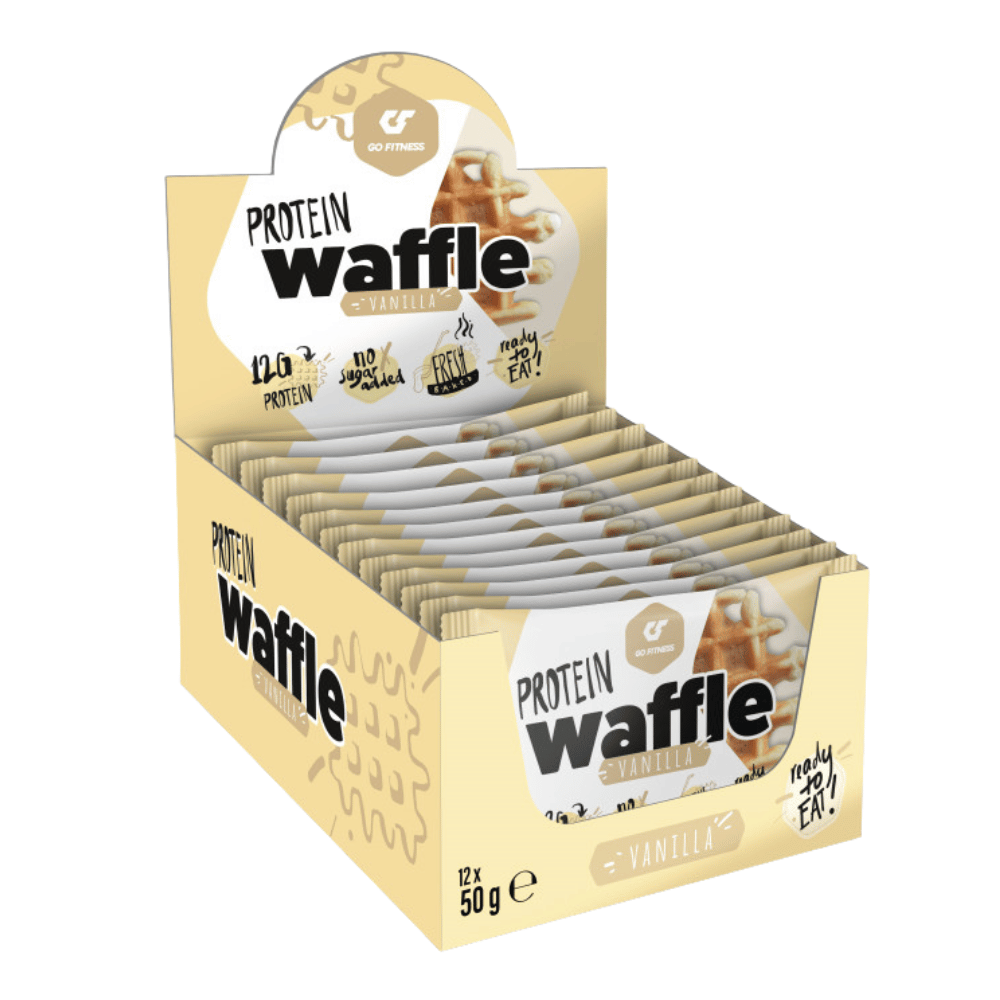 GoFitness Vanilla Flavoured High Protein Waffles (12x50g Packs)
