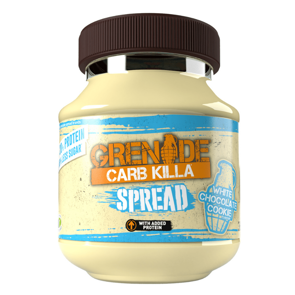Grenade's White Chocolate Cookie Flavour Carb Killa Protein Spread - Cheap 360g Tubs UK - Protein Package Limited 